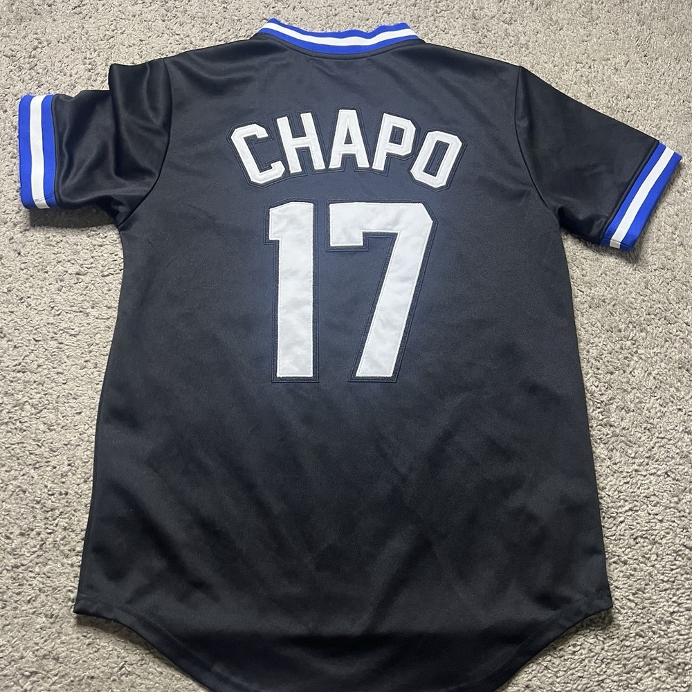 Hudson Outerwear L Black Cartel Chapo 17 Jersey Shirt Streetwear Baseball Styl